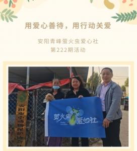 用愛心善待，用行動關愛--青峰創(chuàng)元集團螢火蟲愛心活動第222期報道